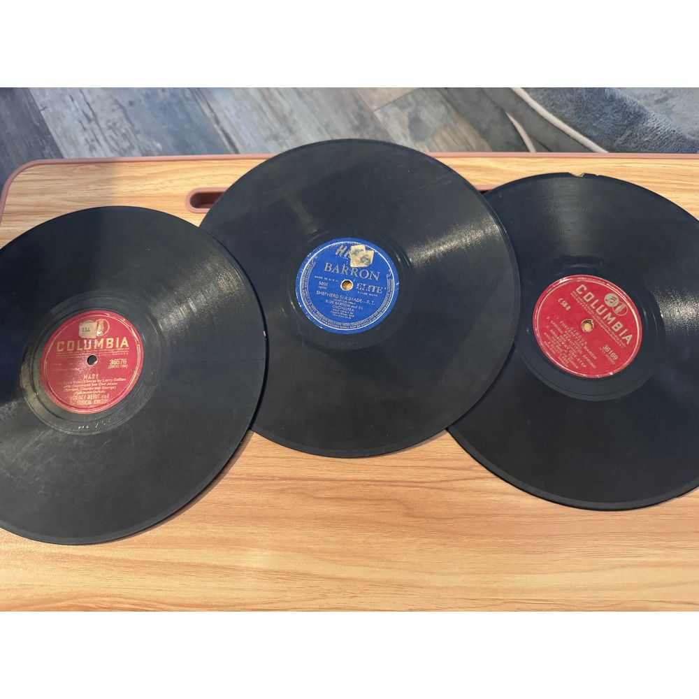 Vtg Decor 78 RPM Record Lot Columbia 36169 36576 Elite 5001 Blue Barron Big Band